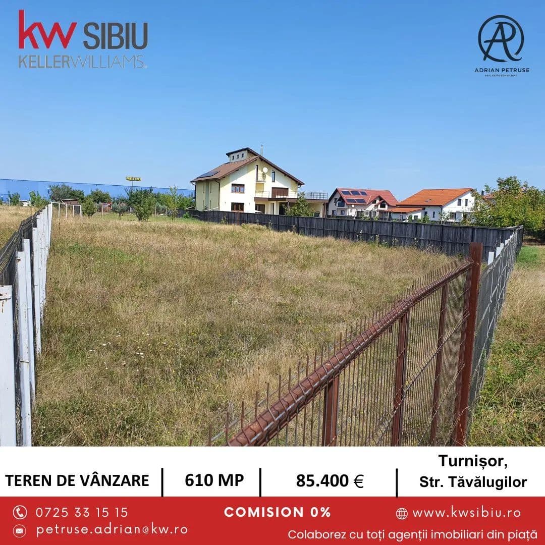 Teren Intravilan pe Strada Tăvălugilor, Turnișor, Sibiu - land for sale