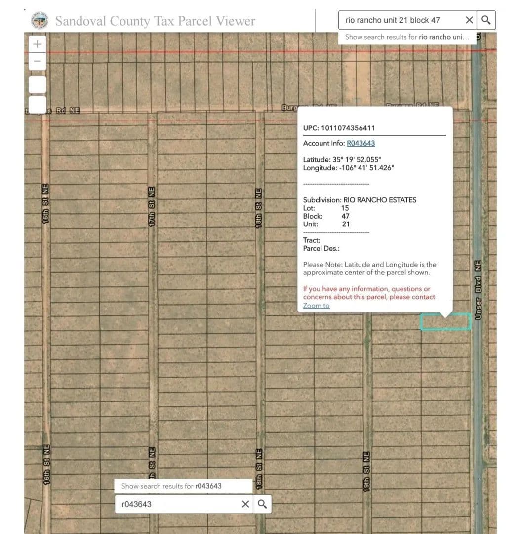 Land -Single Family Acreage in Rio Rancho - Rio Rancho, New Mexico, 87144