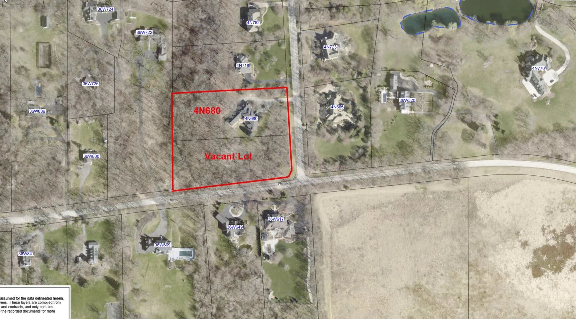 Property from Lot 1 Ware Woods Drive - KW - Illinois, 60175