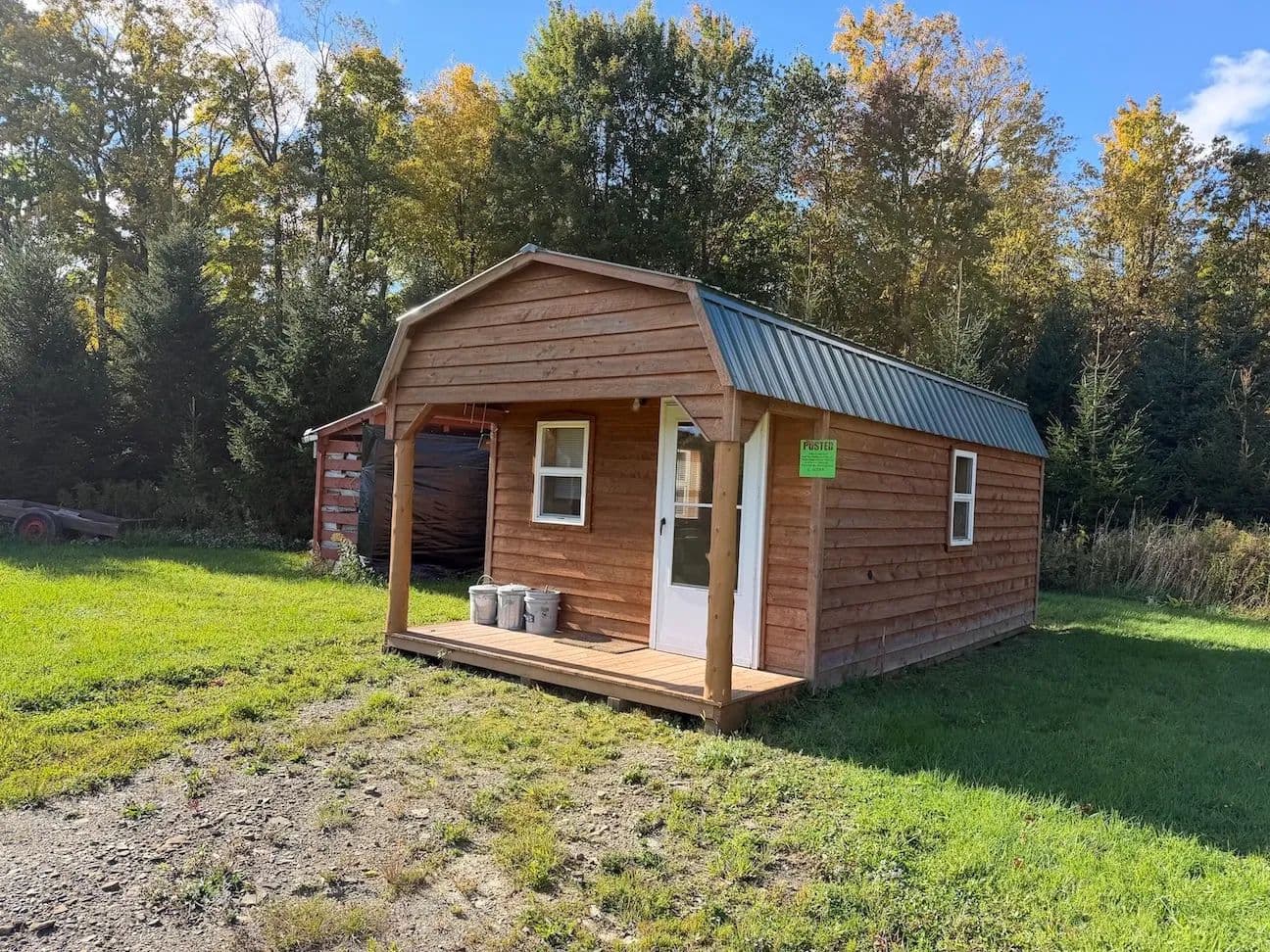 22 acres Cabin with Open Field and Woods in Perrysburg NY Hooker Hill Rd - Perrysburg, New York, 14129
