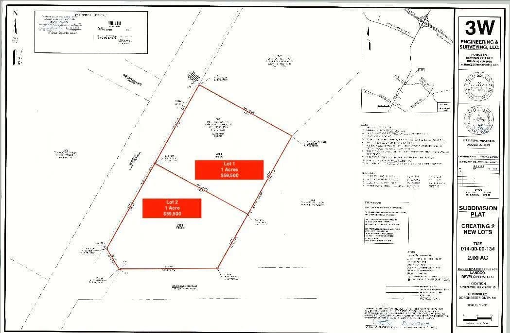 Land -Single Family Acreage in Harleyville - Harleyville, South Carolina, 29448