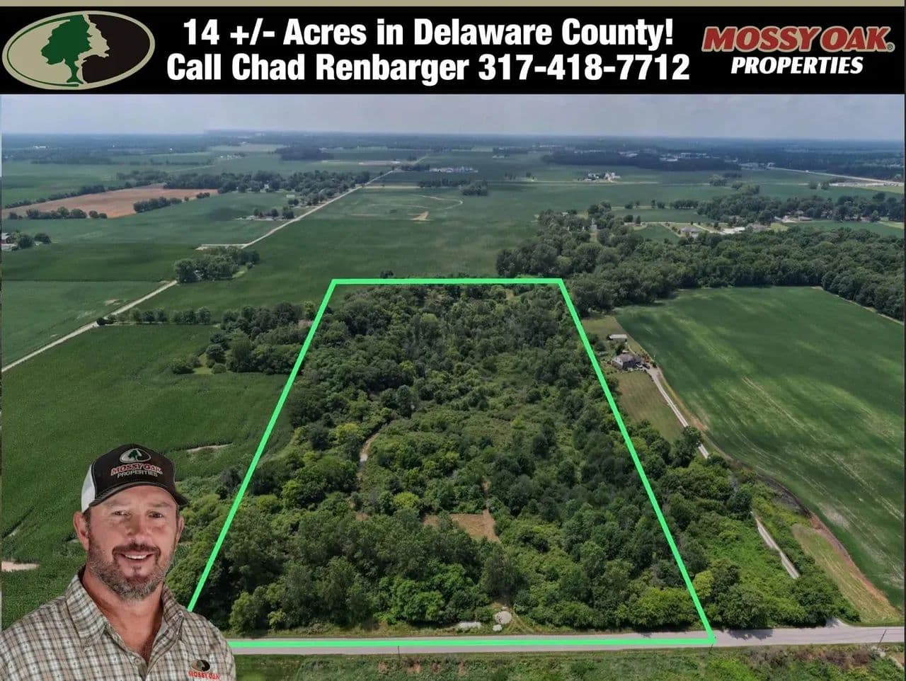 14.96± Acres – Prime Building Site & Recreational Tract – Daleville, Indiana - land for sale