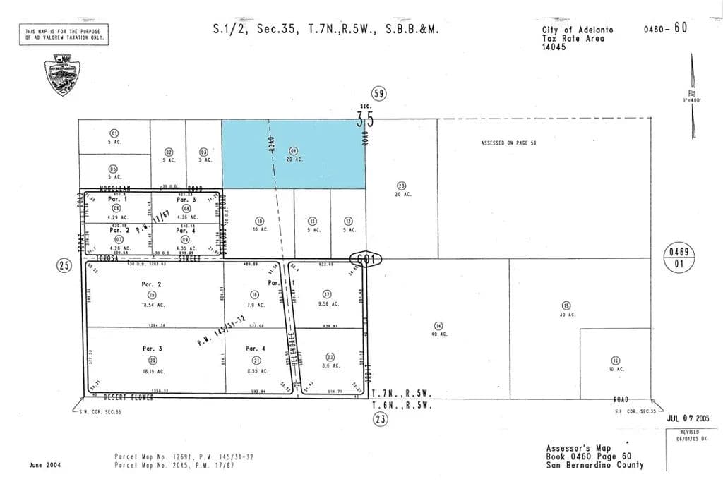 20 Acres of Land for Sale in Adelanto, CA - Adelanto, California, 92301