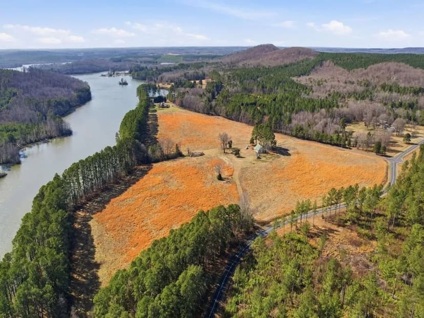 34.797 acres of residental and agriculture land with water frontage For Sale in Davidson County, NC!