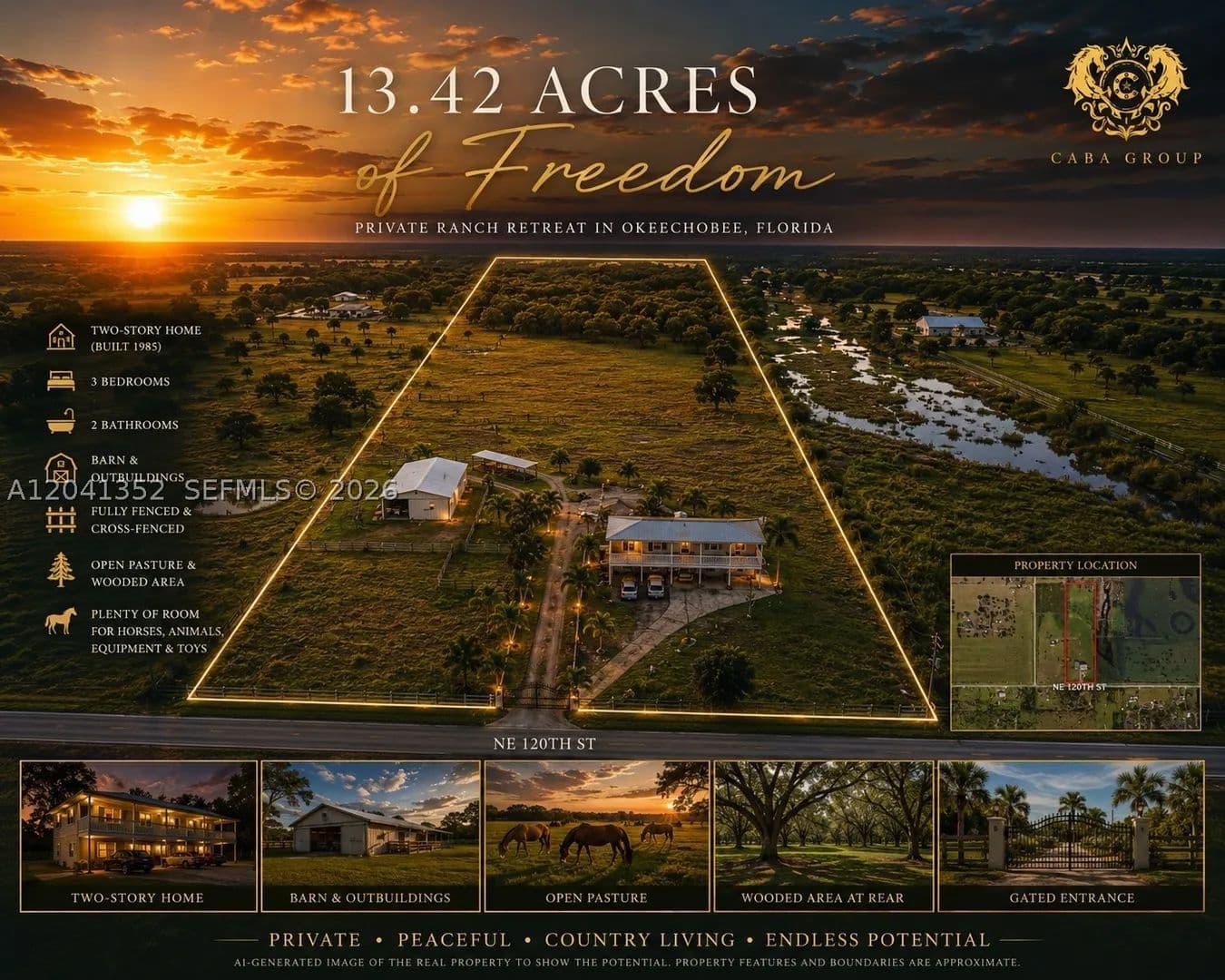 13.42 Acres of Land for Sale in Okeechobee, FL - Okeechobee, Florida, 34972