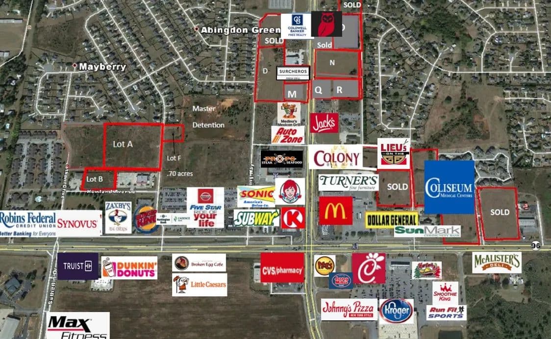 Vacant Land (0-10 Acres) in Warner Robins - Warner Robins, Georgia, 31088