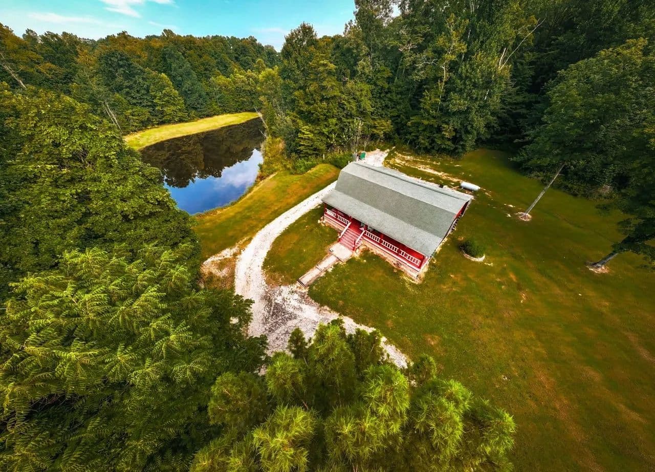 HOME FOR SALE | POND- 19.99 +/- AC  | POLAND, INDIANA | OWEN COUNTY - Poland, Indiana, 47868