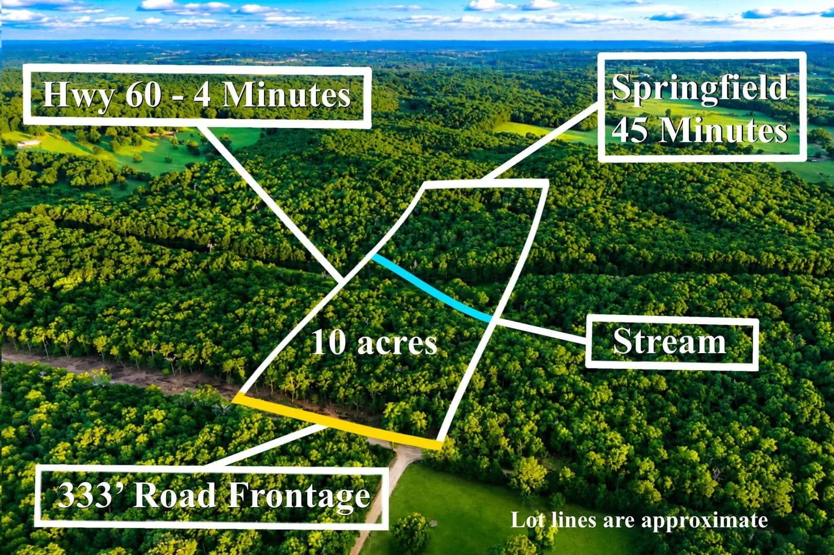 10 Acres of Land for Sale in Mansfield, MO - Mansfield, Missouri, 65704