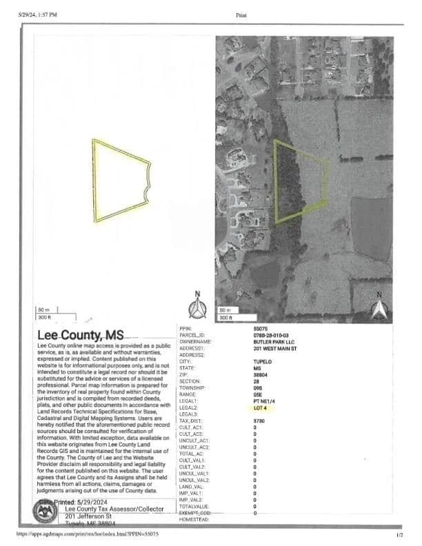 Property from Longview Lake (Lot 4) - KW - Tupelo, Mississippi, 38801