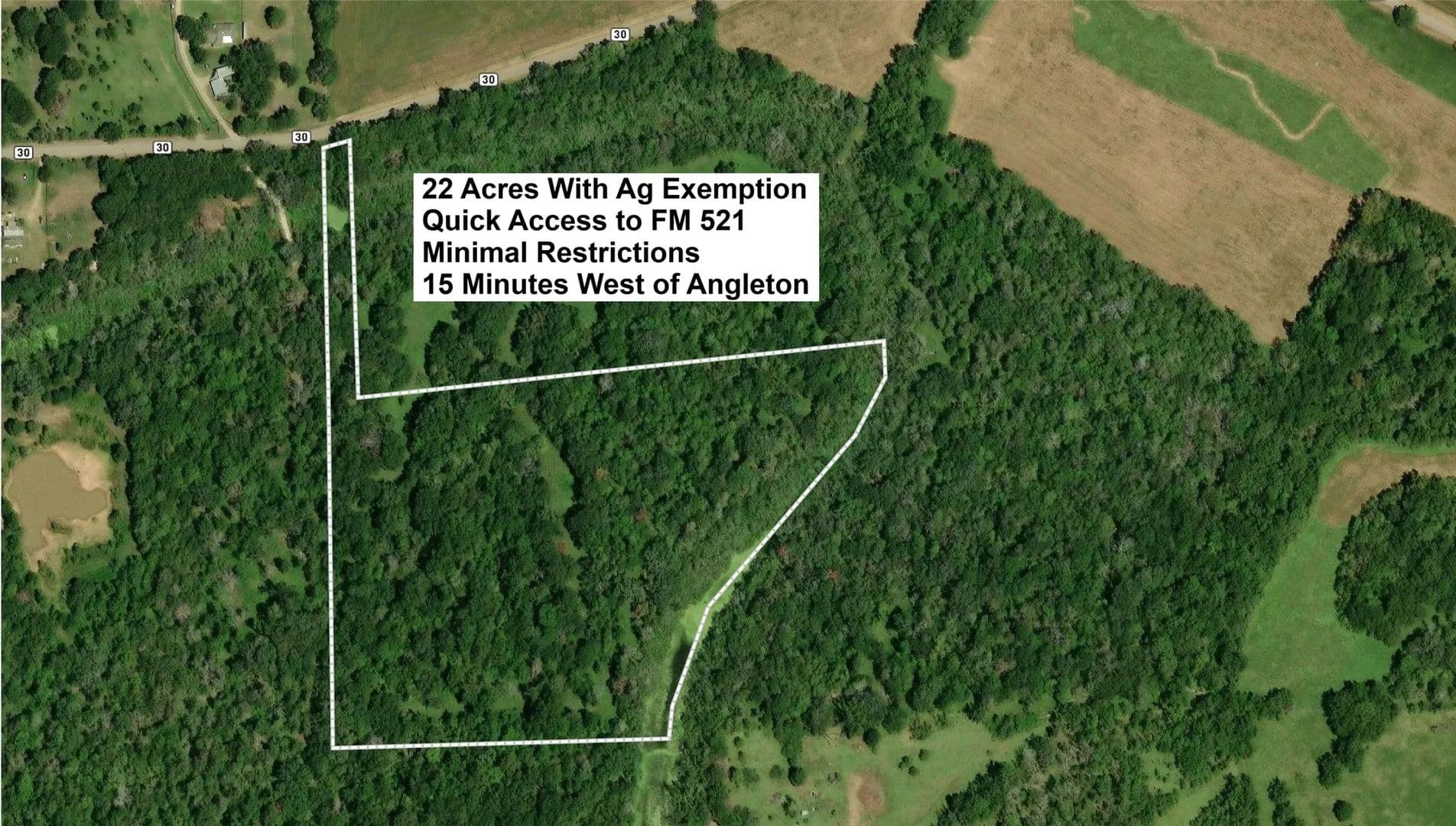 22 Acres of Land for Sale in Angleton, TX - Angleton, Texas, 77515