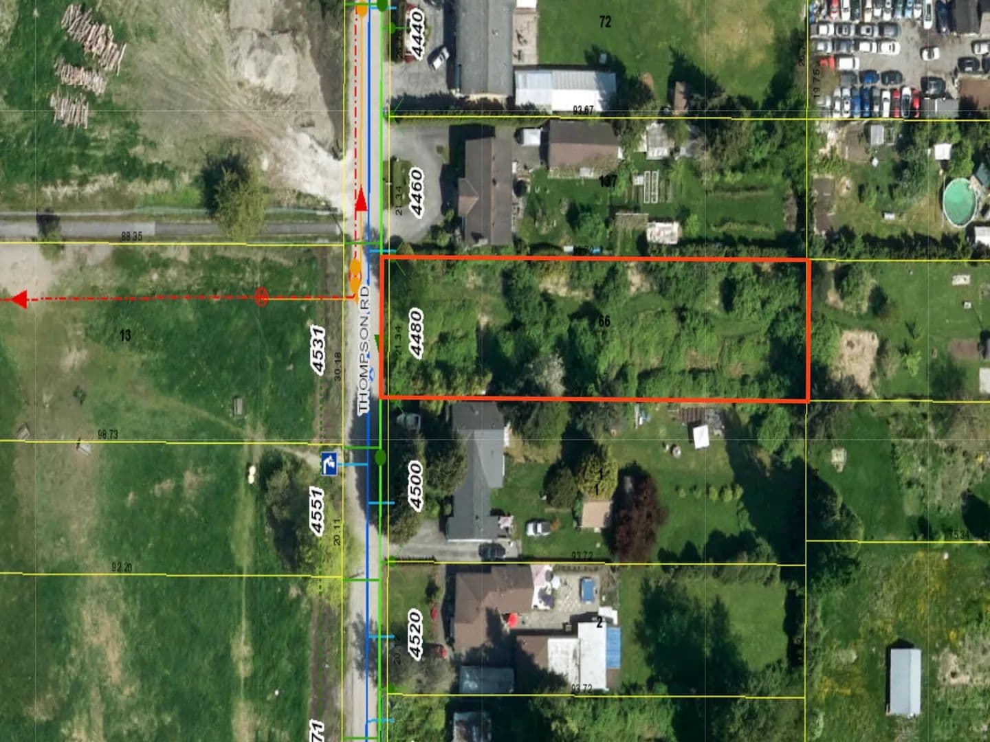 0.49 Acres of Land for Sale in Richmond, 4480 Thompson Road - land for sale