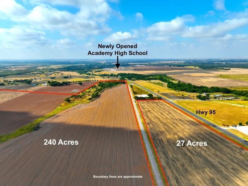 Property from 240ac TX Hwy 95 - KW