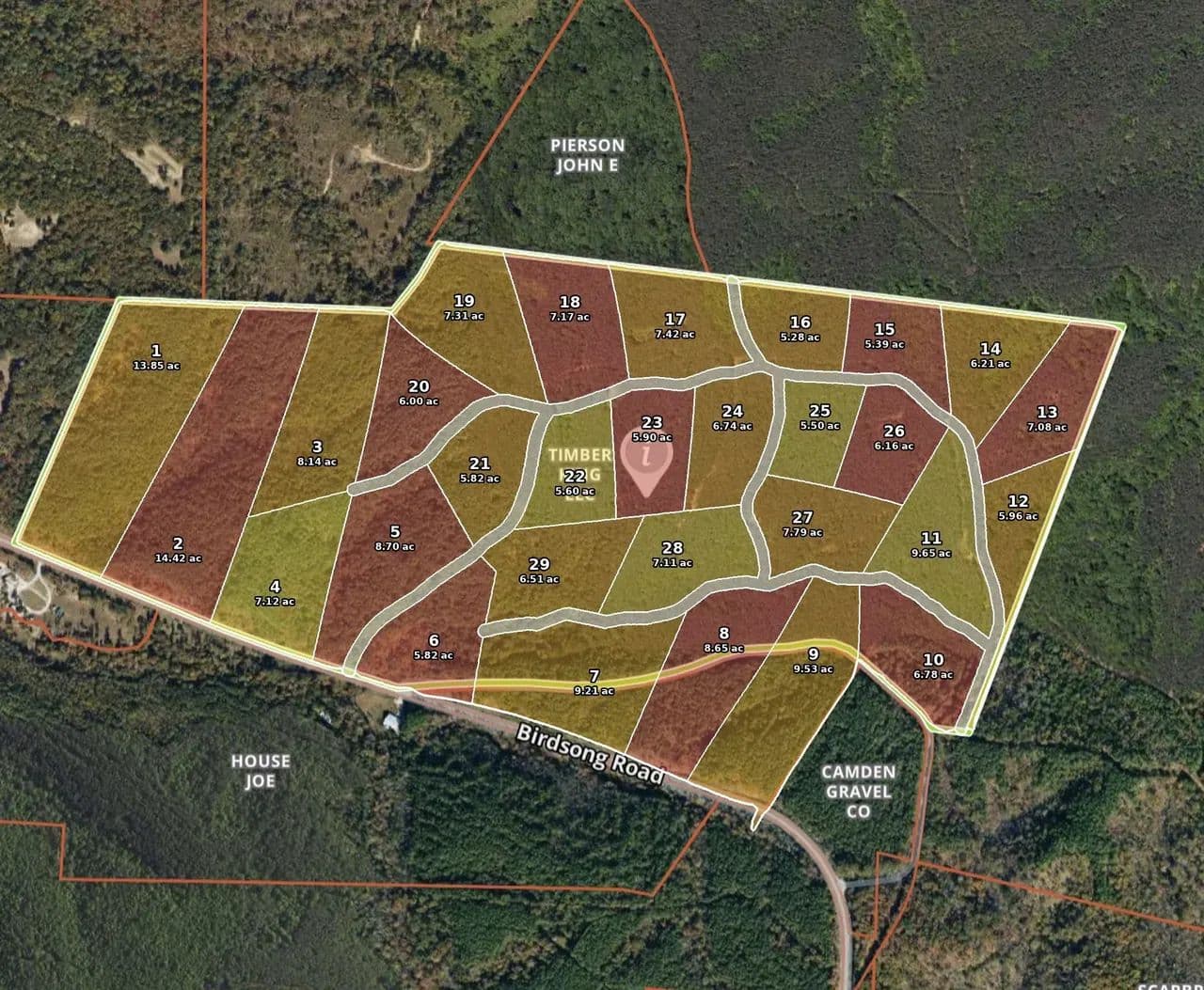 13.85 Wooded Acres in Benton County's Birdsong Landing! - Holladay, Tennessee, 38341