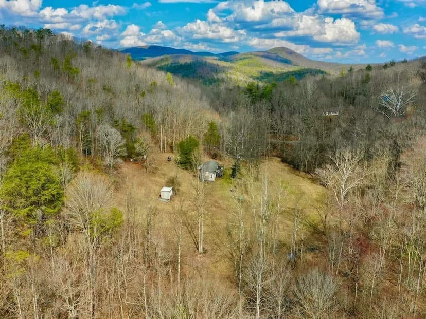 Blue Ridge Mountain Escape: 70 +/- Acres With Hunting Camp Bordering the National Forest in Bedford County, VA