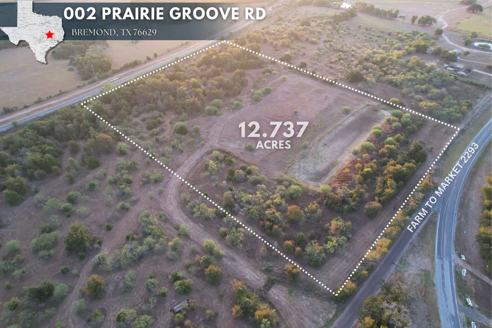 12.74 Acres of Land for Sale in Bremond, TX - Bremond, Texas, 76629