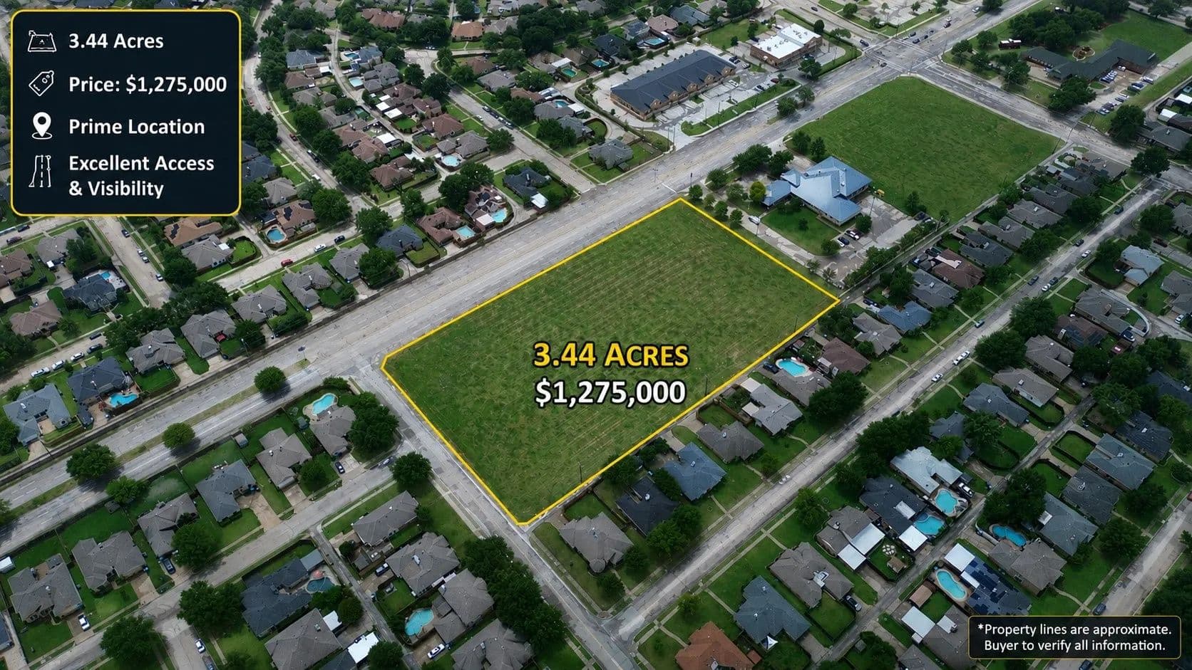 3.45 Acres of Land for Sale in Rowlett, Texas - Rowlett, Texas, 75089