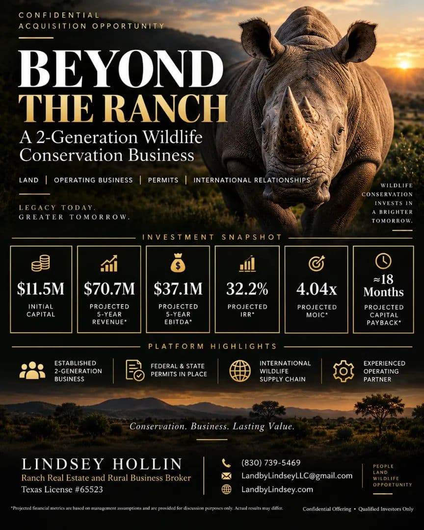 An Exclusive Conservation Business with International Reach - Texas,