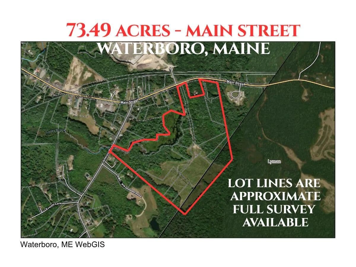 73.49 Acres of Land for Sale in Waterboro, ME - Waterboro, Maine, 04005