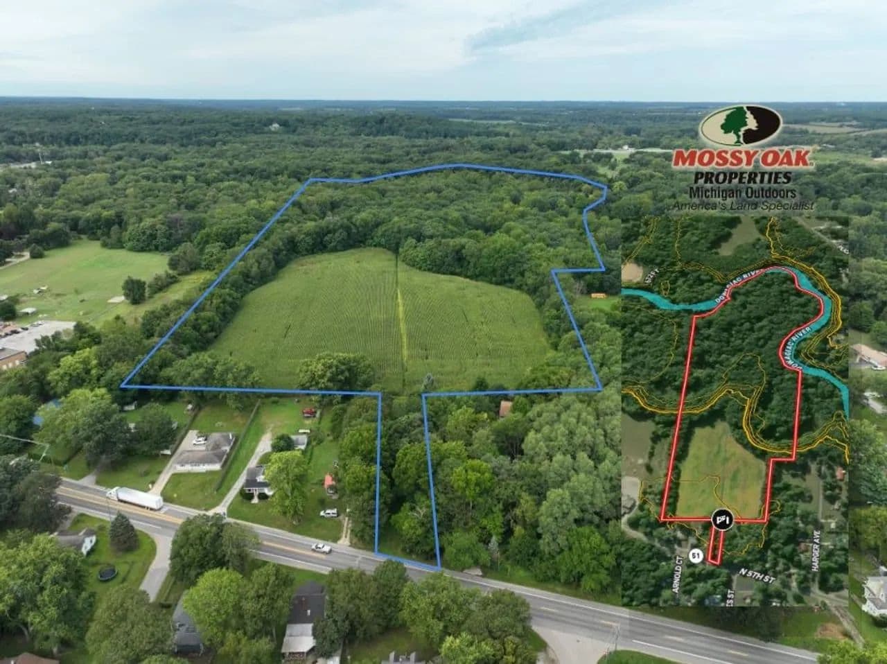 Dowagiac River 37+/- Acres Niles, Michigan - Niles, Michigan, 49120