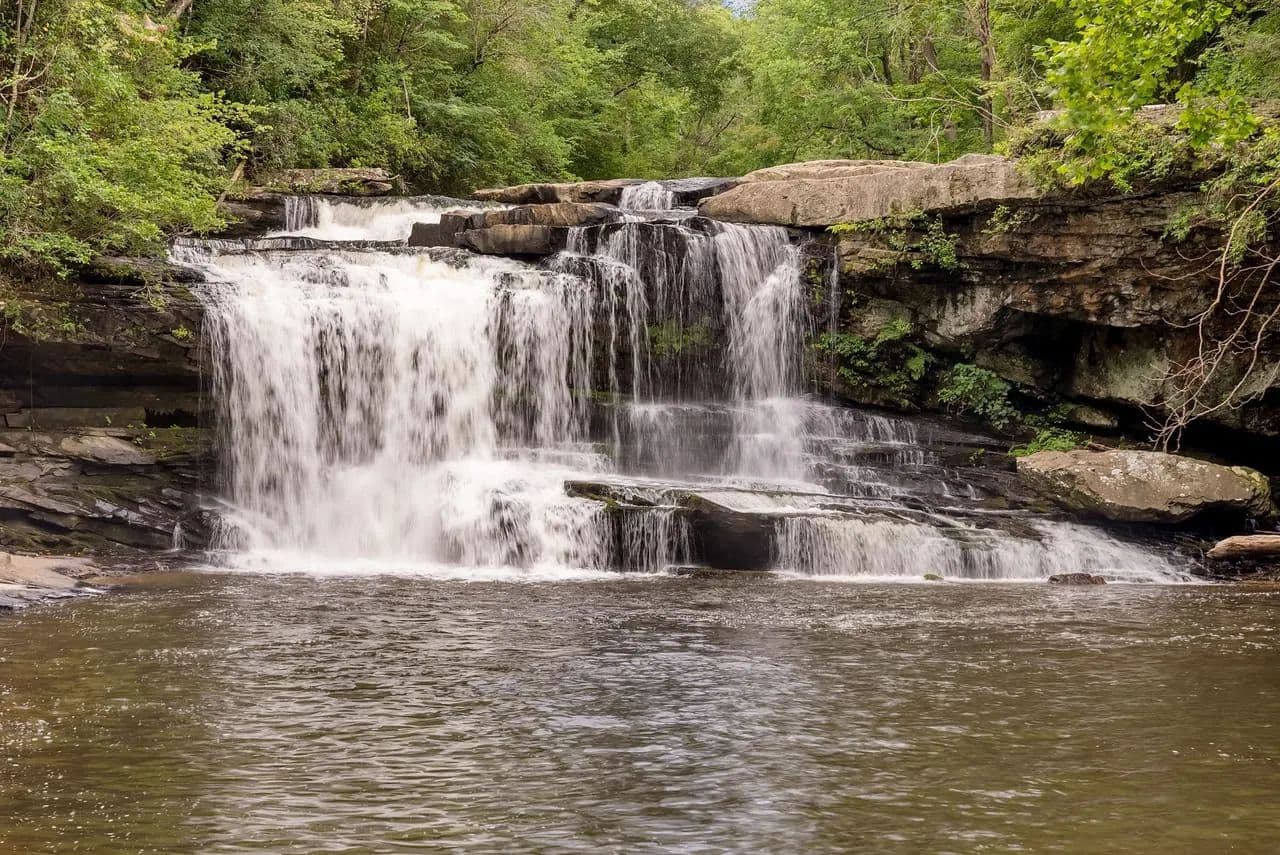 Pisgah Gorge Retreat on Sand Mountain - 42 Acres | Restored Log Cabin | Waterfall & Gorge | Prime Homesite Potential - Dutton, Alabama, 35744