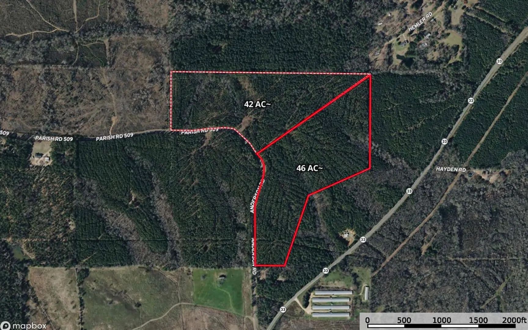 46± Acres Timber & Hunting Land in Lincoln Parish, LA - Choudrant, Louisiana, 71227
