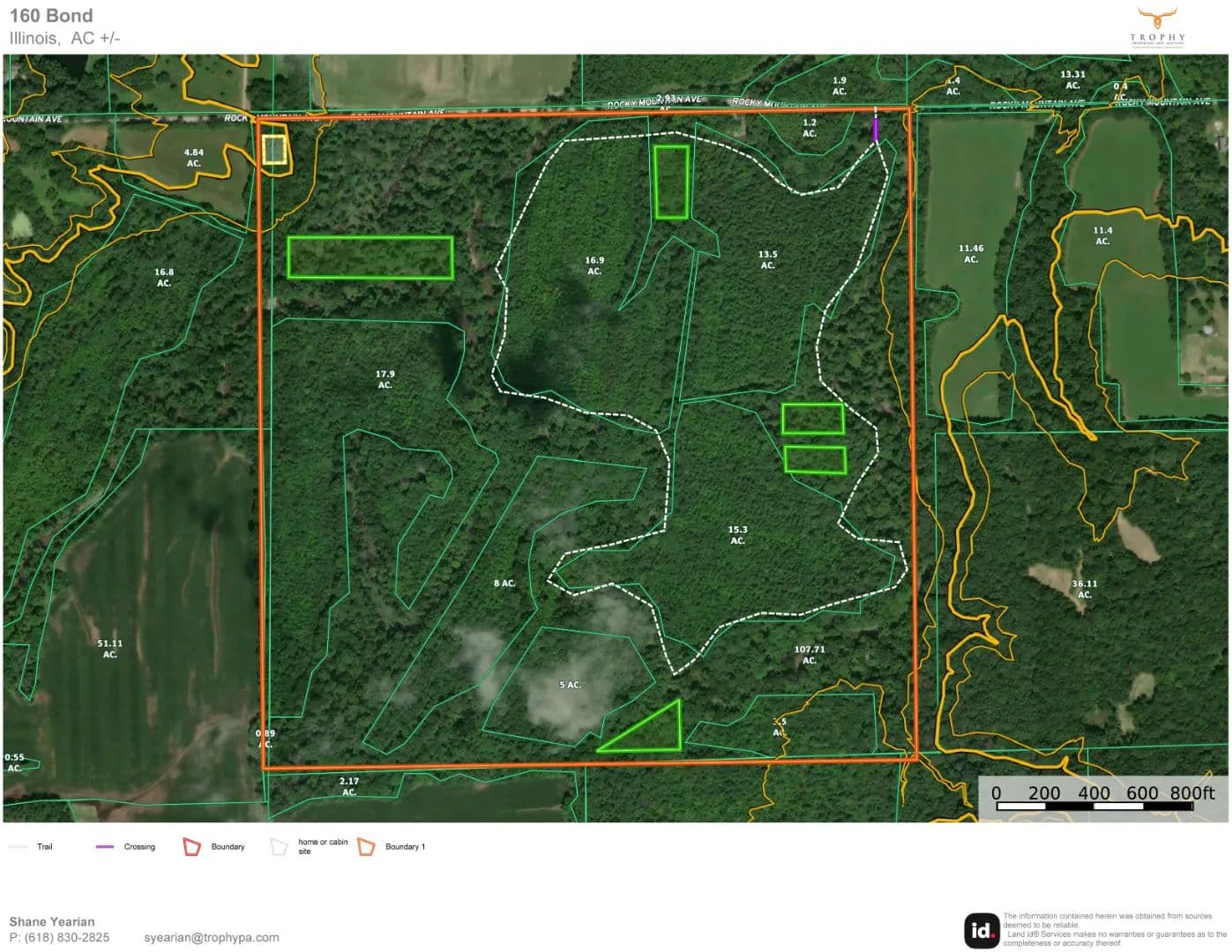 160±-Acre Farm with Hunting, CRP Income, & Potential Build Sites – Bond County - Greenville, Illinois, 62246