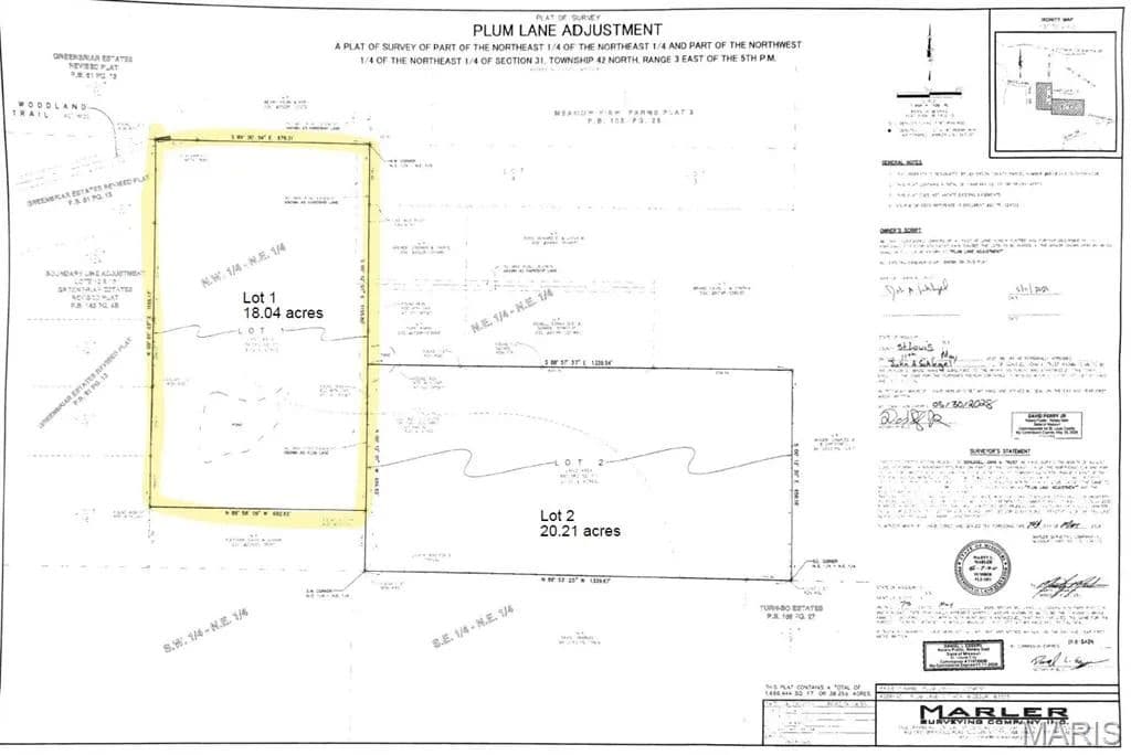 18.04 Acres of Land for Sale in Dittmer, MO - Dittmer, Missouri, 63023