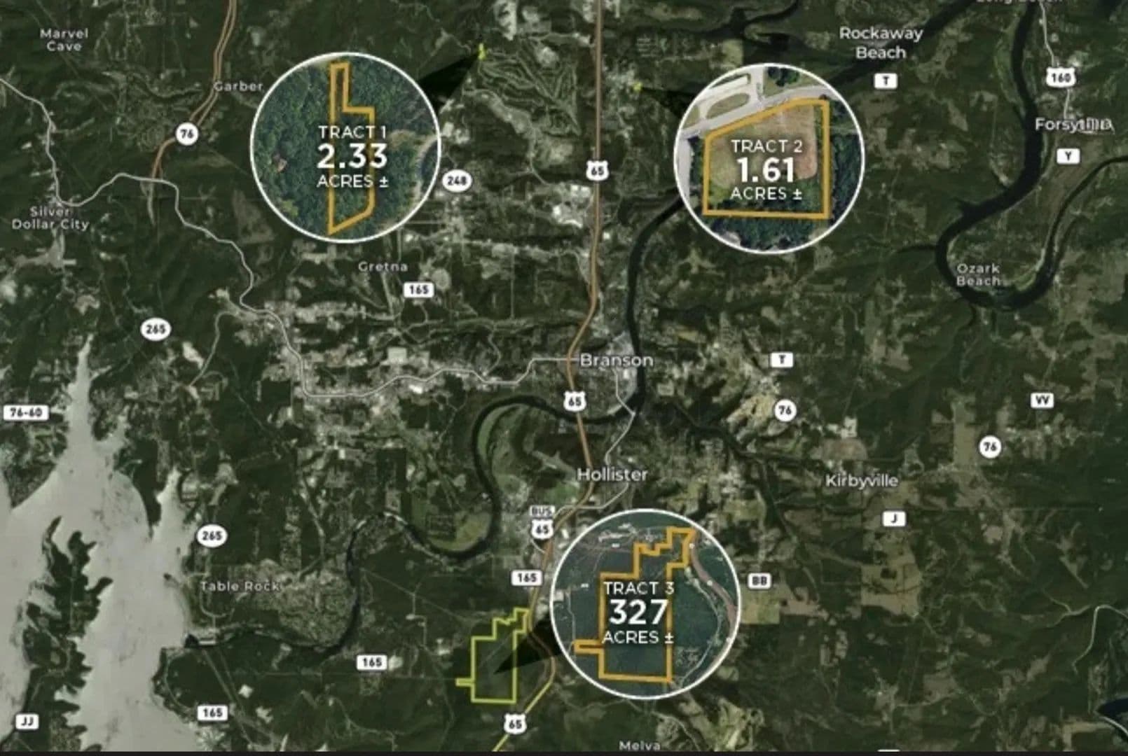 Branson's Premier Development Acreage Auction   330.94± Acres | 3 Tracts | Taney County, Missouri - Missouri, 65739