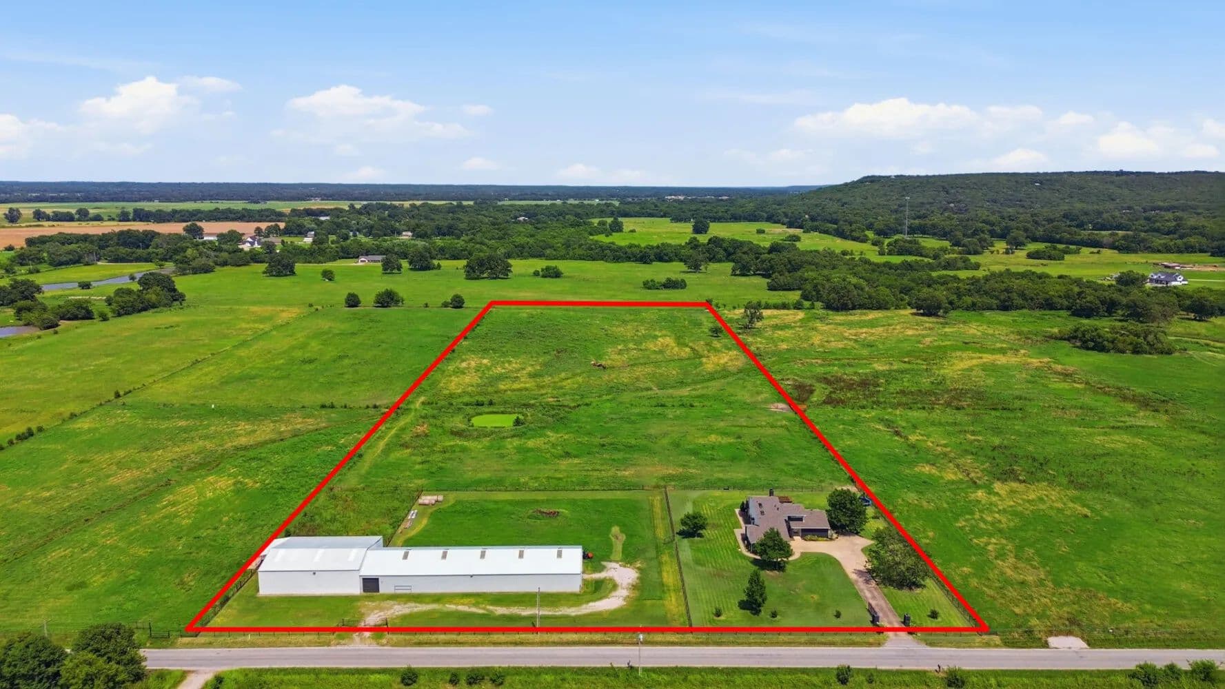 Bixby Ranchette with Pond and Shop in Leonard - Bixby, Oklahoma, 74008