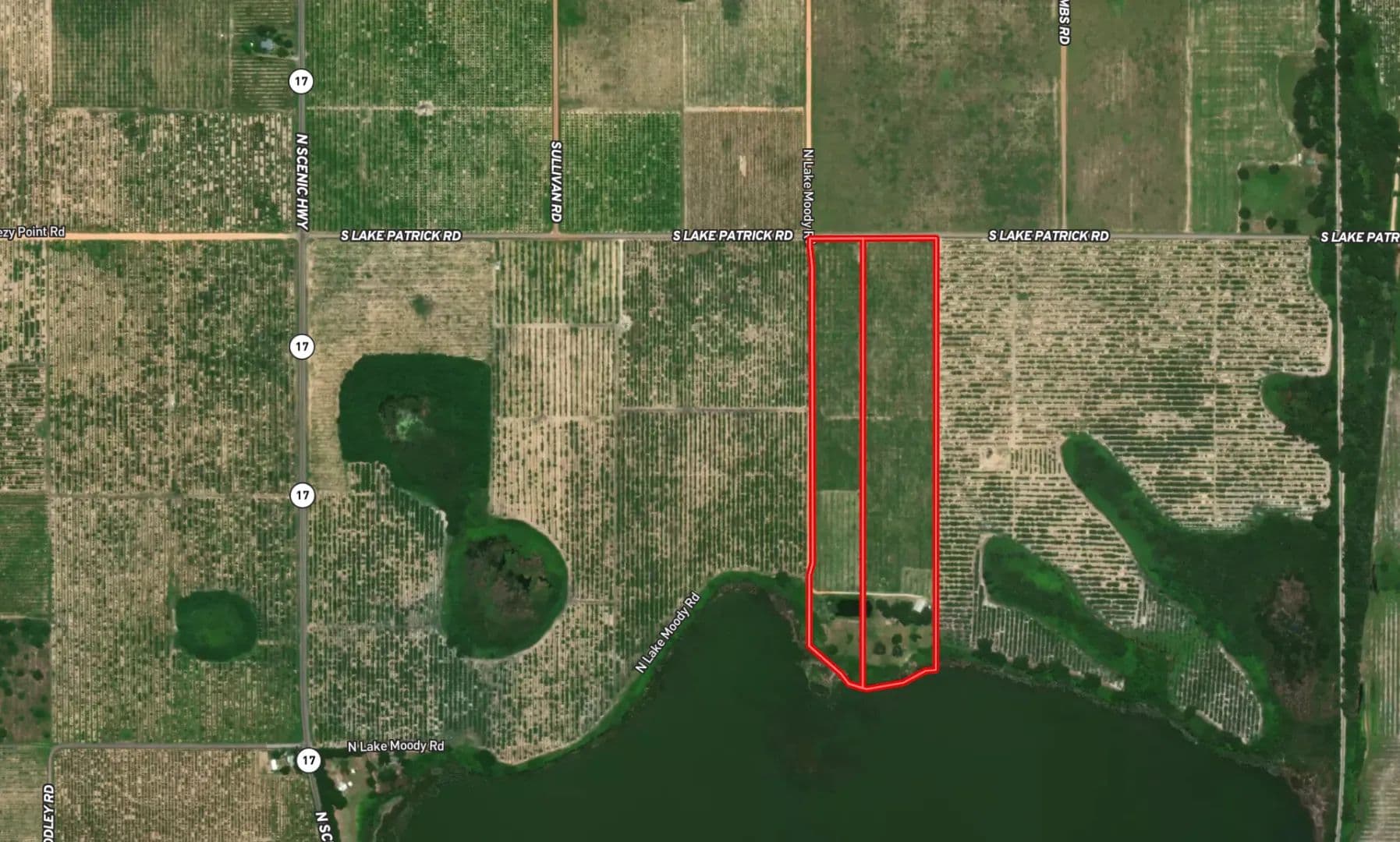 34 Acres on Lake Moody w/2400 sq ft Barndominium - Frostproof, Florida, 33843