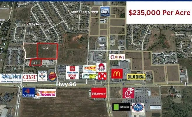 Vacant Land (0-10 Acres) in Warner Robins - Warner Robins, Georgia, 31088
