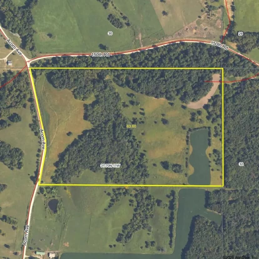 63.6 acre Van Buren County, IA with BIG Hunting Potential