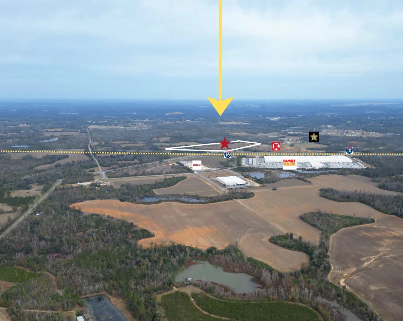 13± Acre Commercial Site with 818' of I-10 Visibility | Marianna, FL - Marianna, Florida, 32448