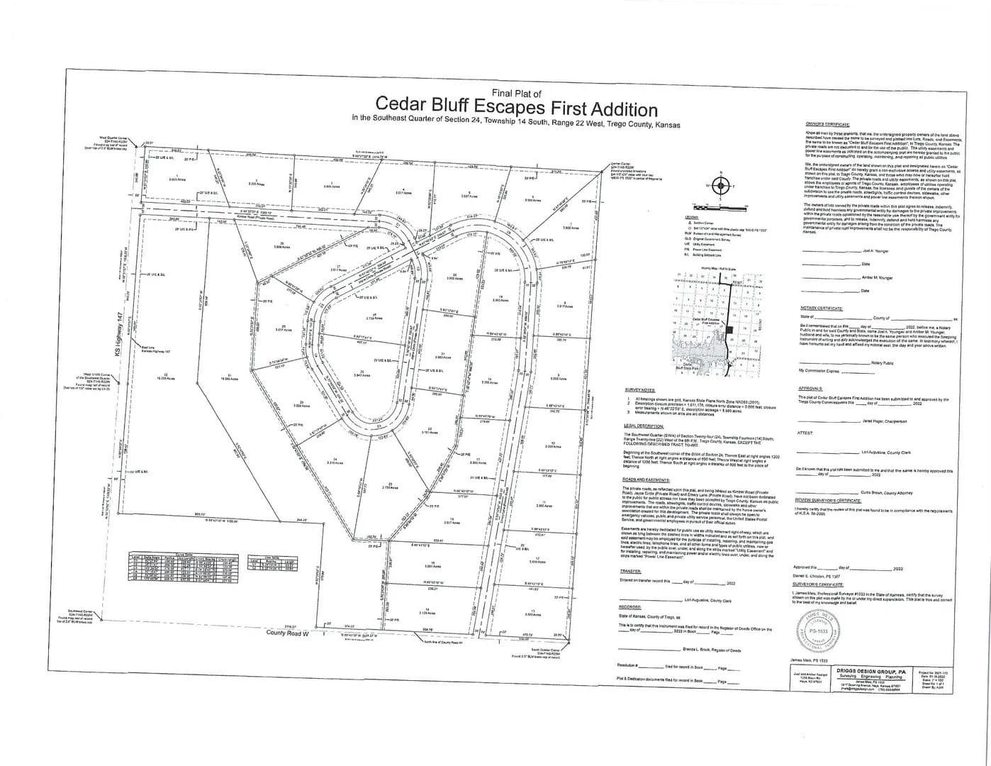 Cedar Bluff Escapes - Ellis, Kansas, 67637
