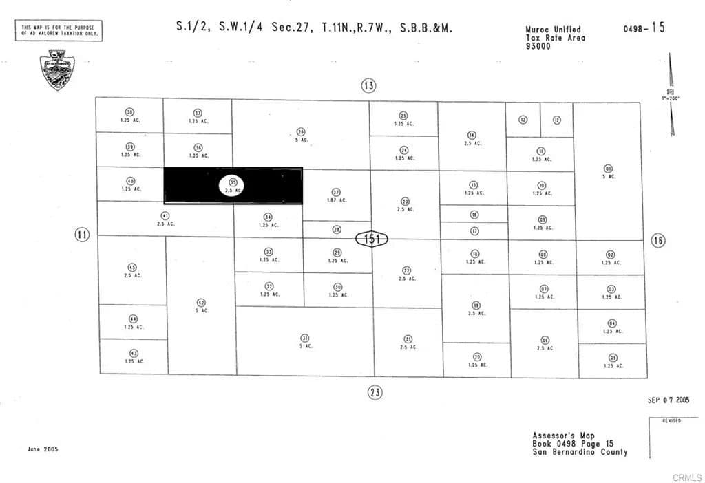 Land -Single Family Acreage in Boron - Boron, California, 93516