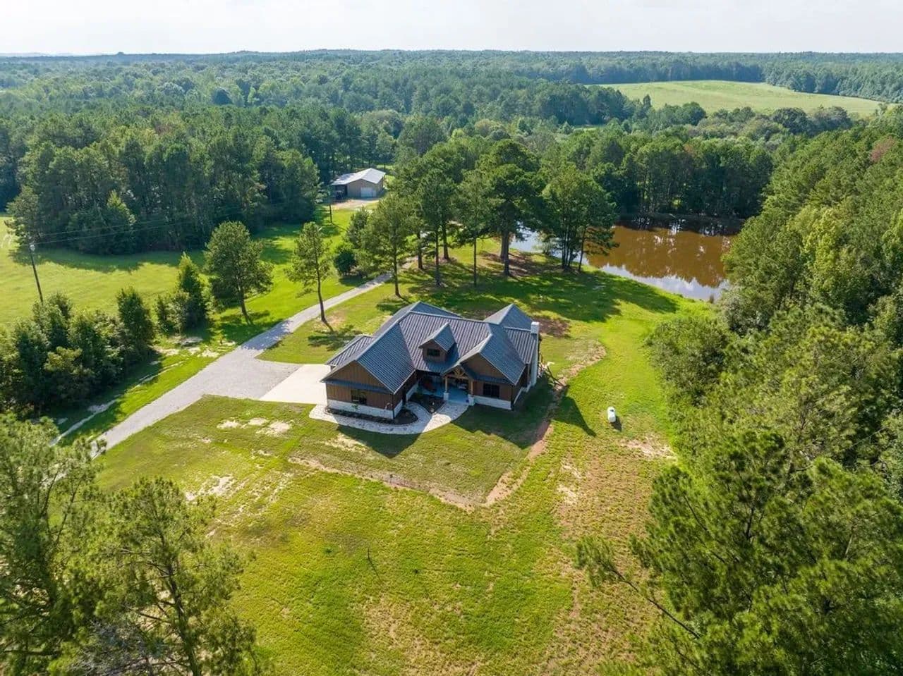 Pike County, Alabama -80 ac with newly built 3700' home, pond, barn - Troy, Alabama, 36081