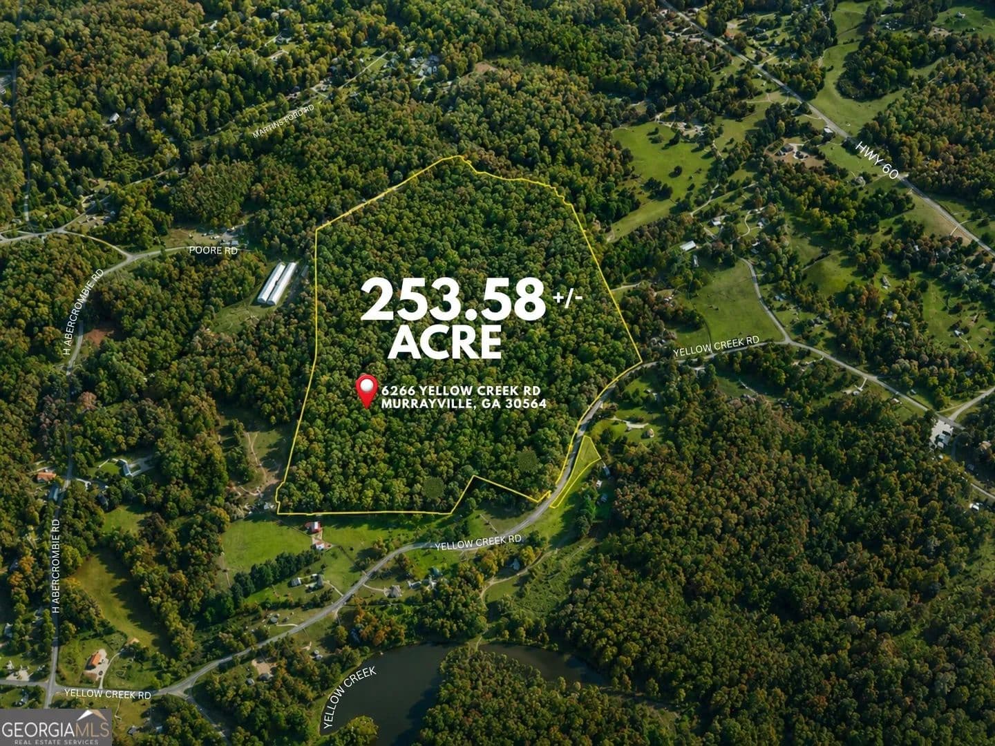 253.58 Acres of Land for Sale in Murrayville, GA - Murrayville, Georgia, 30564