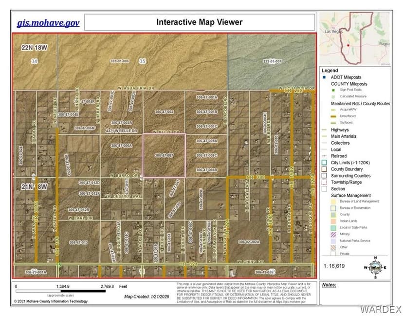 Property from Parcel 207 W Burro Drive - KW
