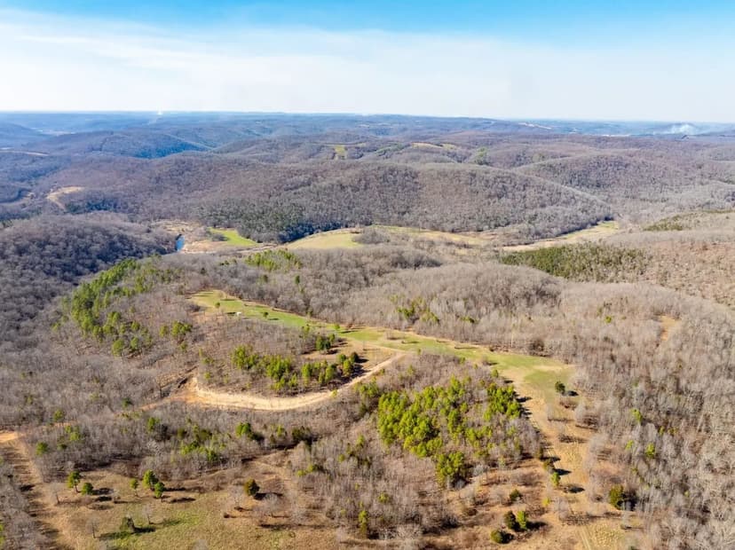 Breathtaking 204 +/-  Acres with Hilltop Meadow & Incredible Views in Cushman, AR