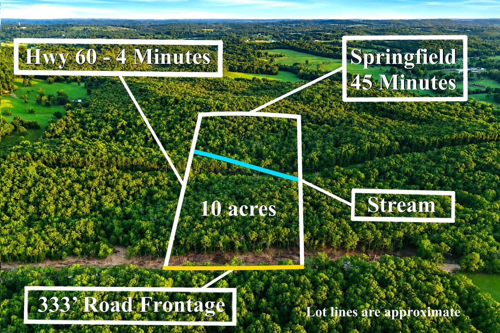 10 Acres of Land for Sale in Mansfield, MO - Mansfield, Missouri, 65704