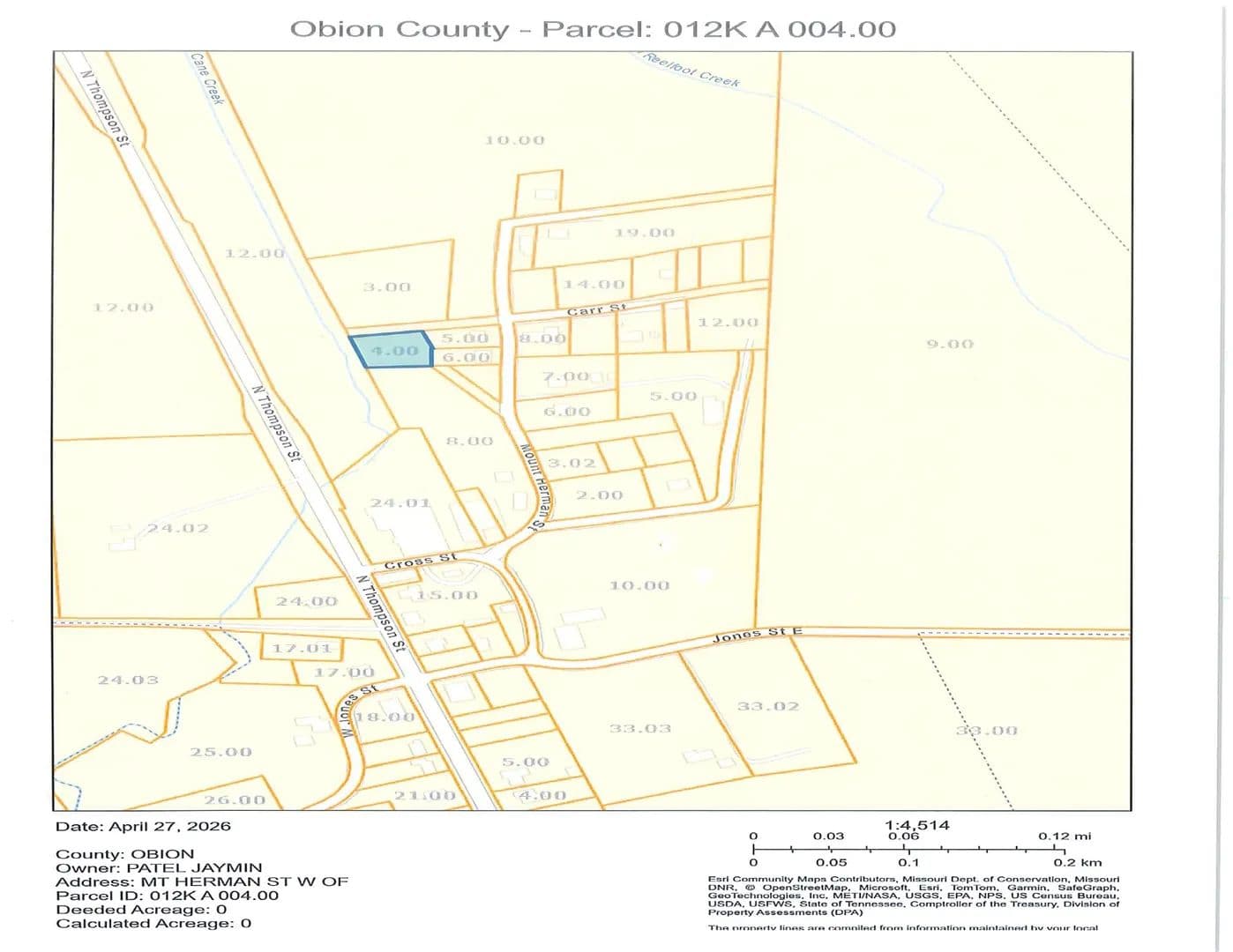 Land -Single Family Acreage in Union City - Union City, Tennessee, 38261