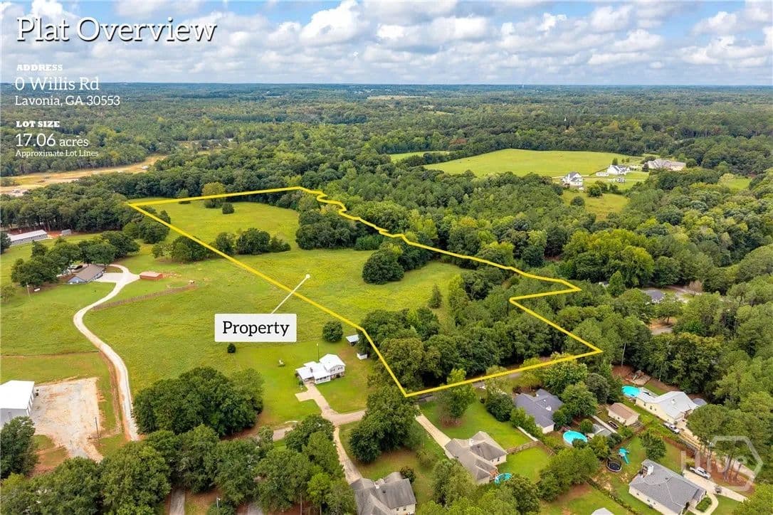 17.06 Acres of Land for Sale in Lavonia, GA - Lavonia, Georgia, 30553