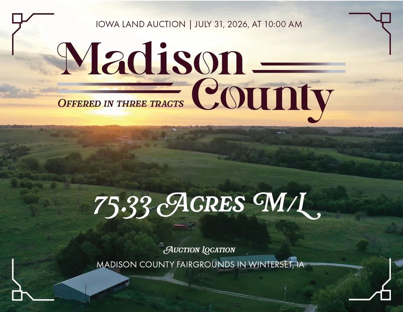 75.33 Acres of Land for Sale in Winterset, IA - Winterset, Iowa, 50273