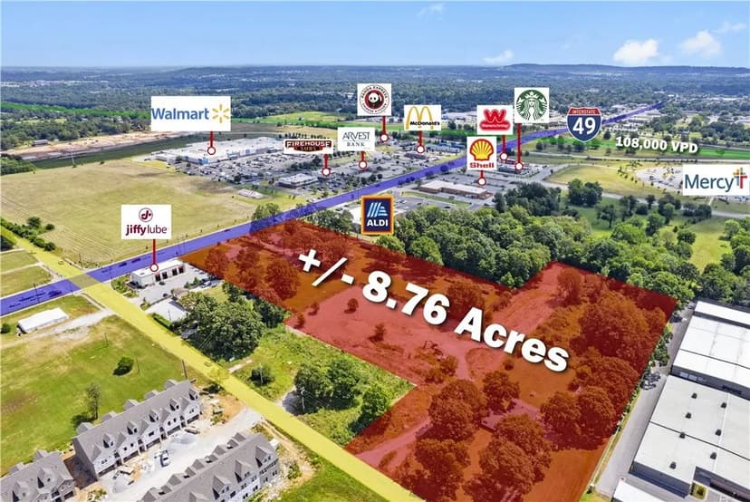 Property from 8.76 AC Elm Springs/Oak Grove Road - KW