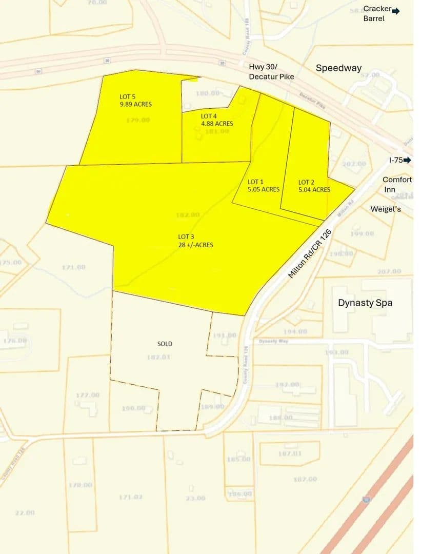 Property from 00 Hwy 30 Decatur Pike 52 Acres W - KW