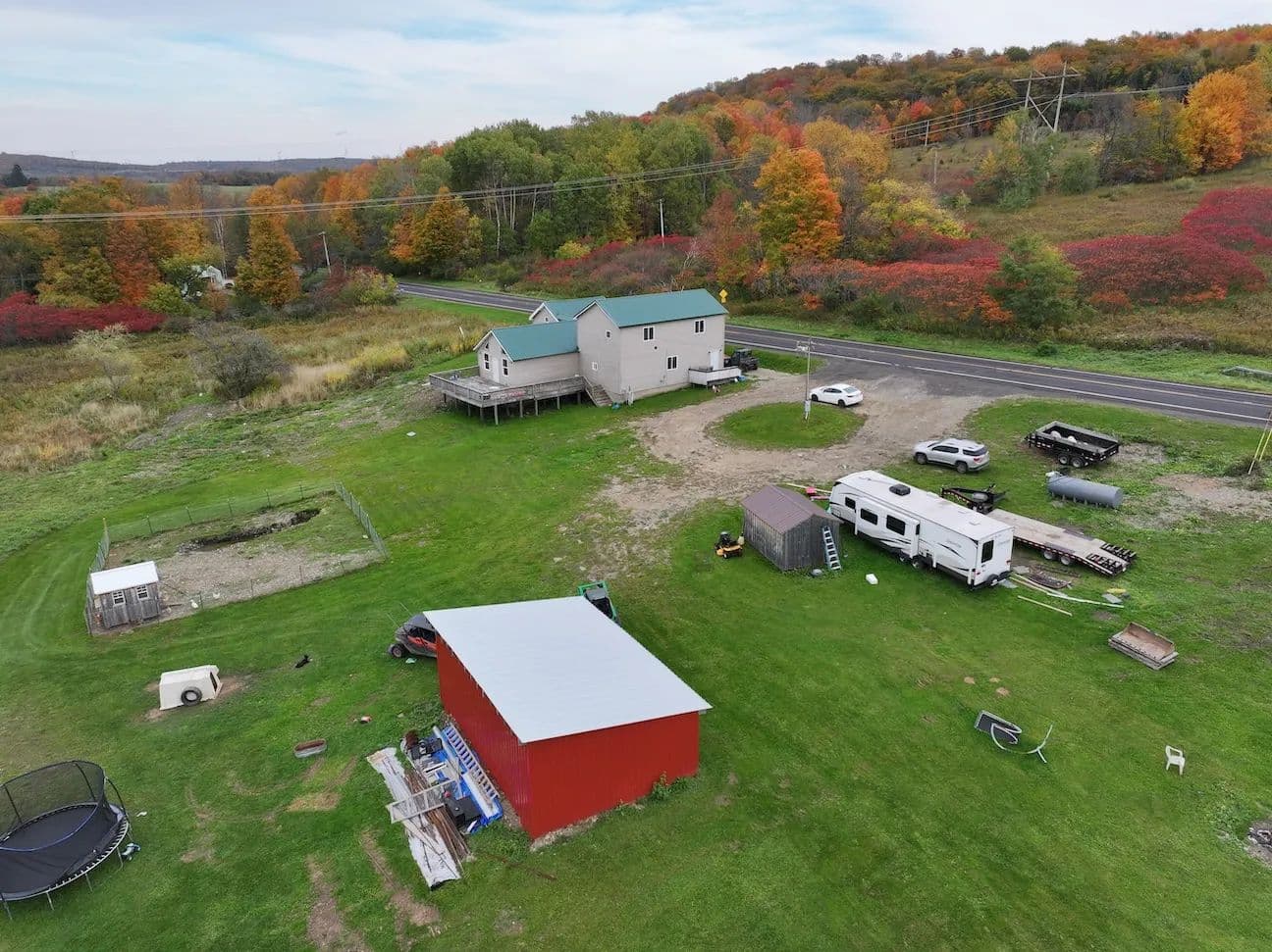 Triplex House with a Barn on 4.79 acres in Machias NY 3730 NY-242 - Machias, New York, 14101
