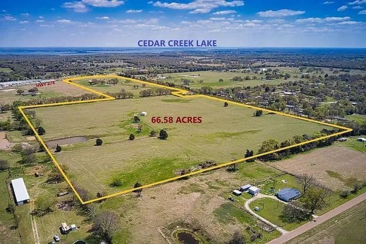 66.57 Acres of Land for Sale in Kemp, TX - Kemp, Texas, 75143