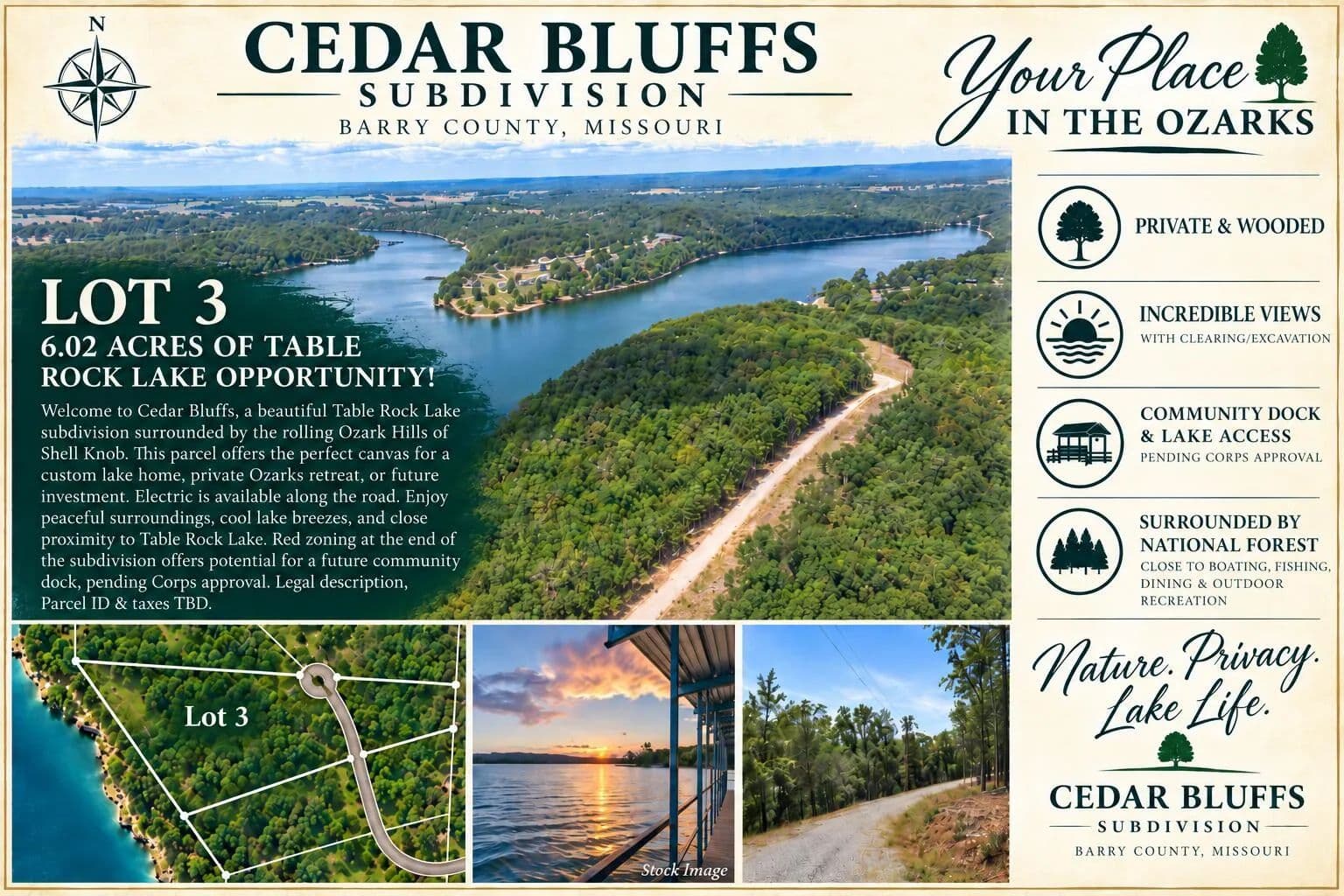 5.4 Acres of Land for Sale in Shell Knob, MO - Shell Knob, Missouri, 65747