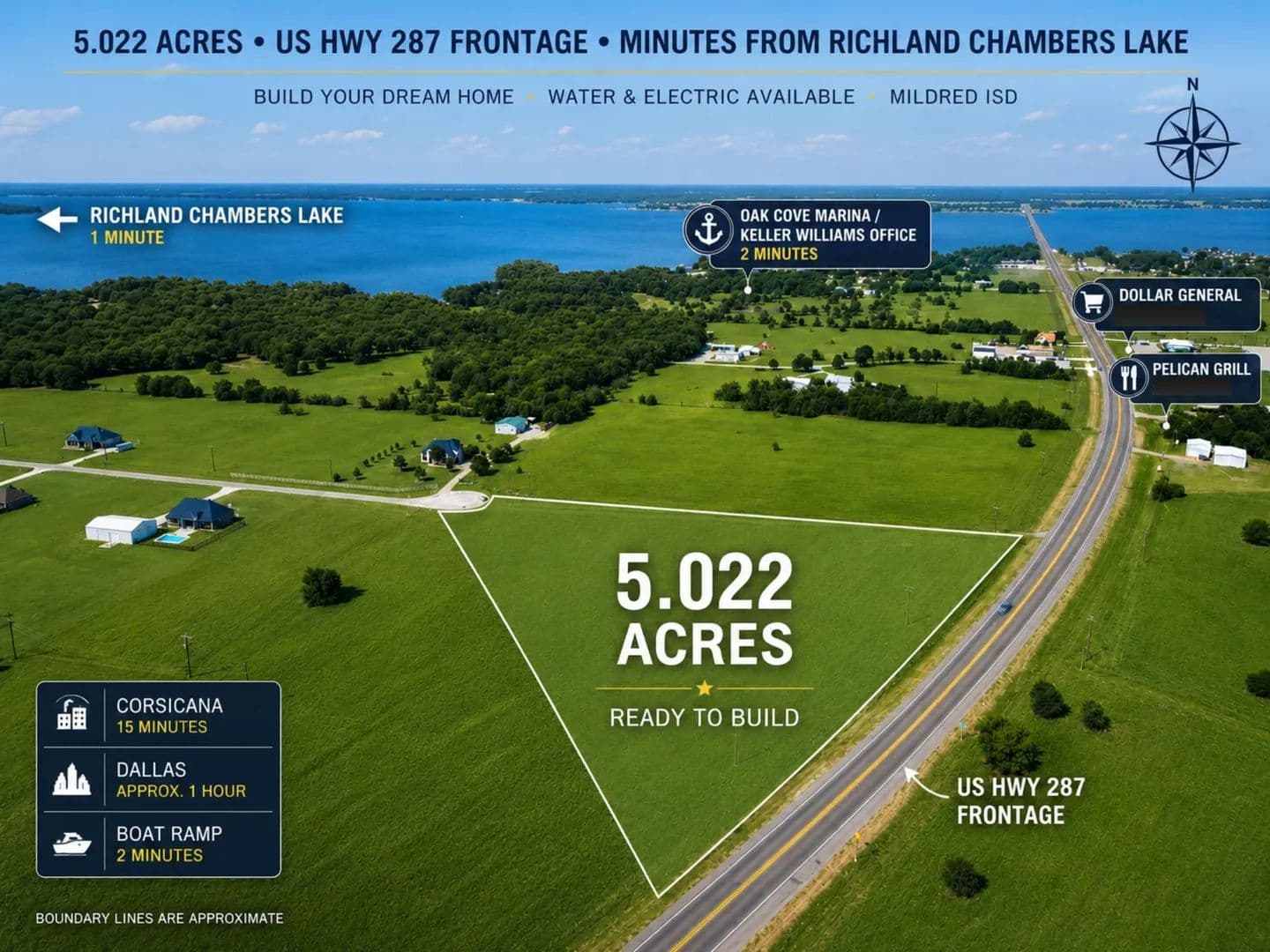 5.02 Acres of Land for Sale in Corsicana, Texas - Corsicana, Texas, 75109