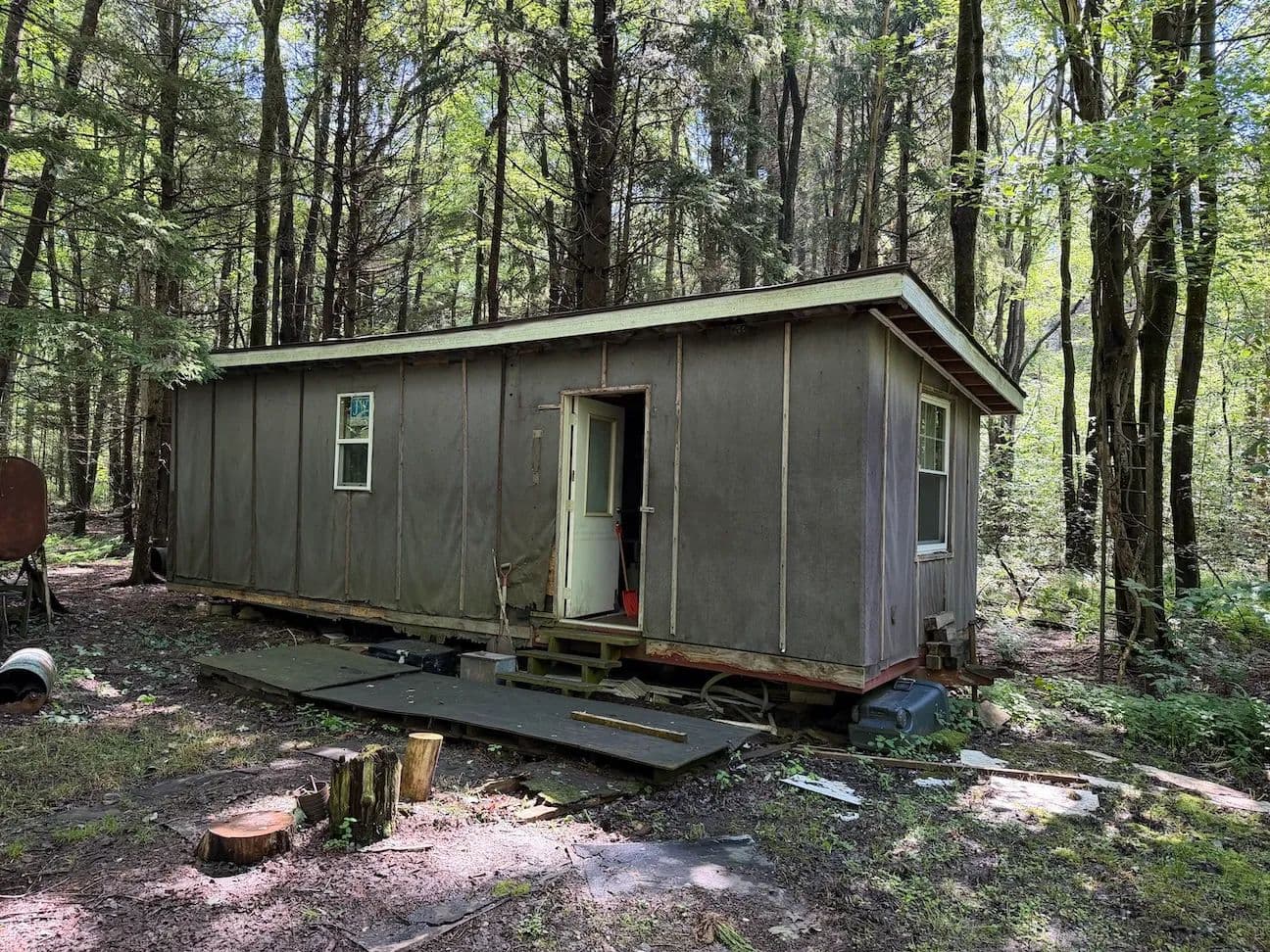 Cabin bordering Bush Hill State Forest on 4.95 acres in Franklinville NY Peet Hill Rd - Franklinville, New York, 14737